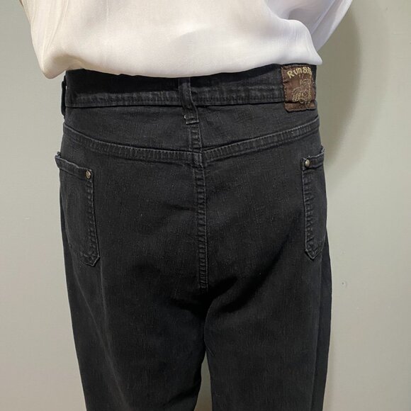 Run and Fly Women's Wide-Leg Jeans Black Size 24 - Picture 3 of 12